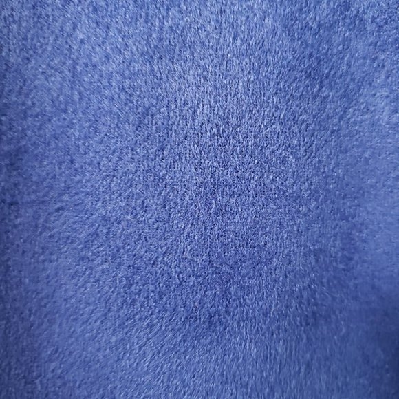 Soprano Blue Faux Suede Scallop Crop Blouse Tank Top - Picture 6 of 7